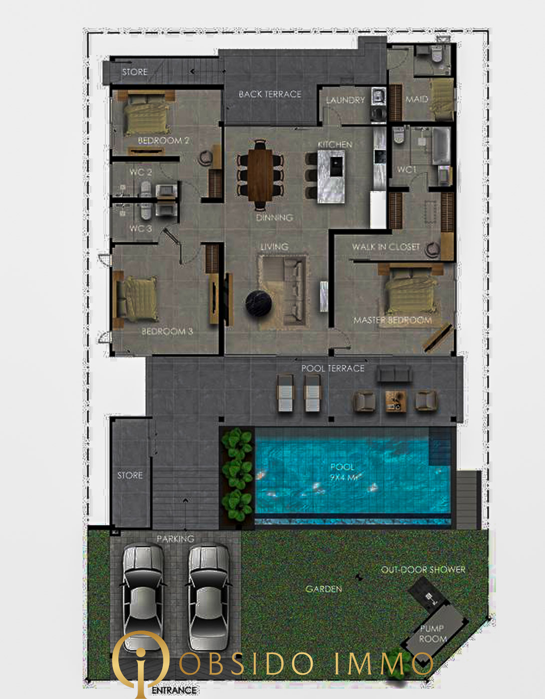 Obsido – Achat immobilier – Hua Hin – Villa – Sivana Hills – Plot 4-03