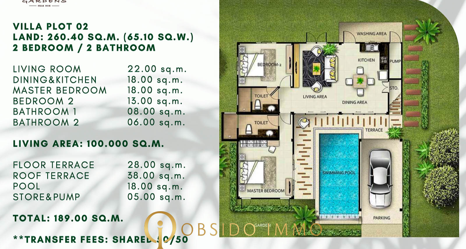 Obsido – Achat immobilier – Hua Hin – villa – Sivana garden – plot 2 -4