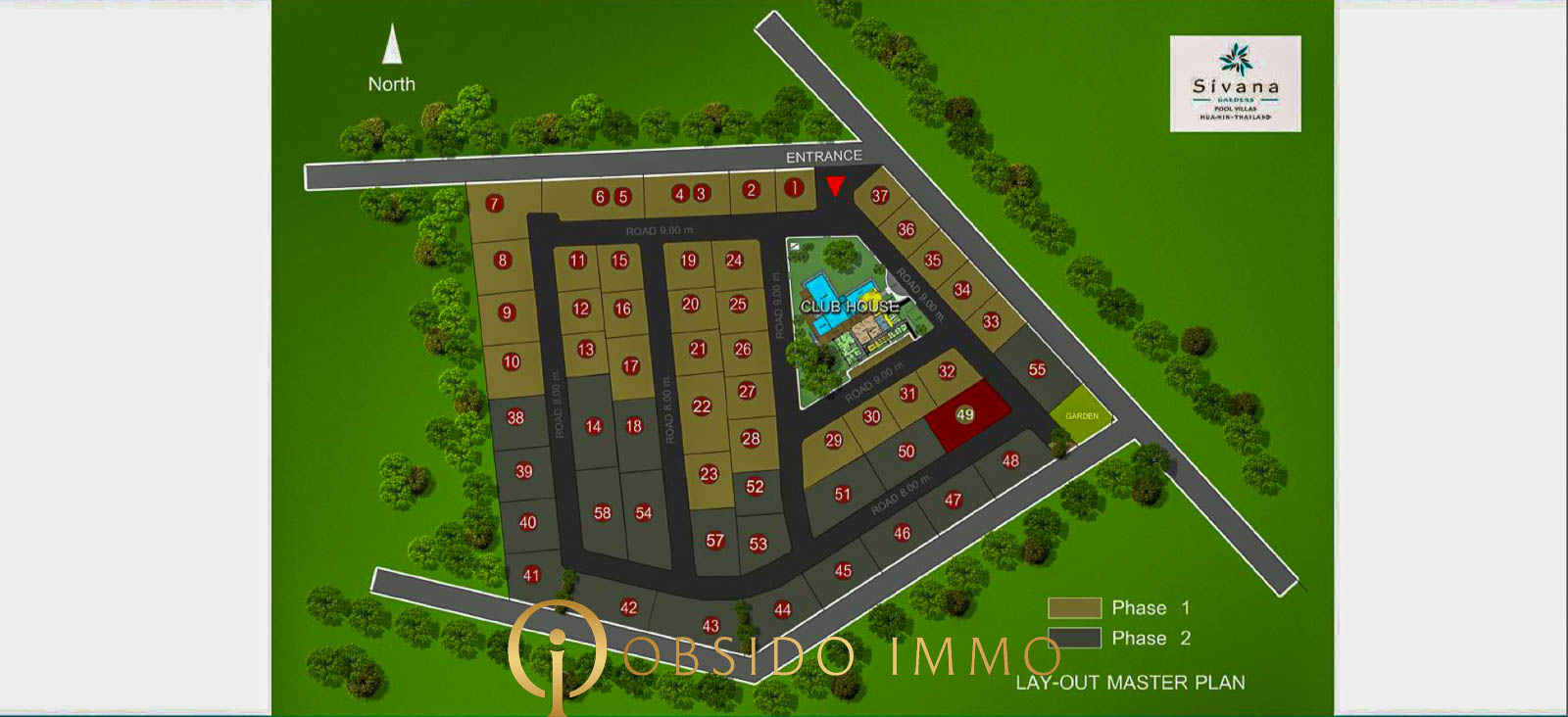 Obsido – Achat immobilier – Hua Hin – villa – Sivana garden – plot 49 -1